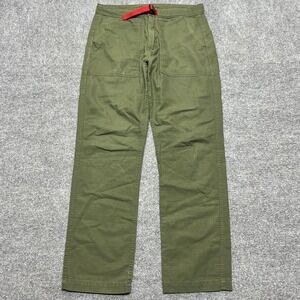 Topo Designs Pants Mens Medium Green Cotton Canvas Chino Belted USA Workwear